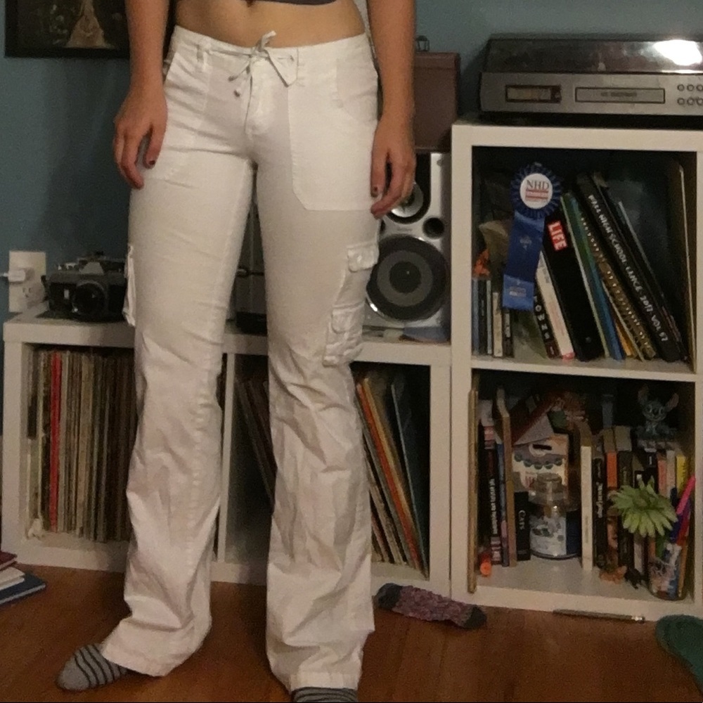 White cargo pants
